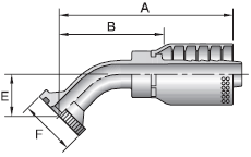 Parker SAE Code 61 Flange Head - 45˚ Elbow - 5000 psi - 14F73-20-20 - Parker Store Nigeria